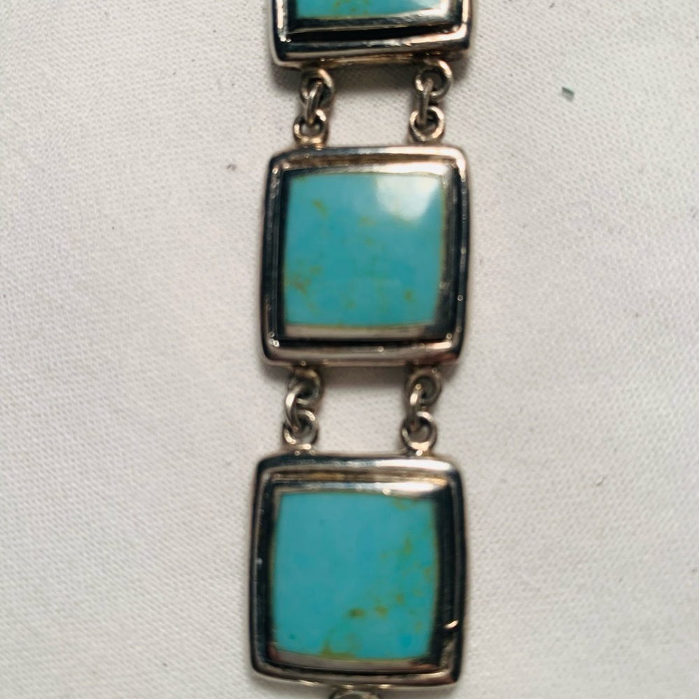 Turquoise & sterling Southwest bracelet from ParkCity. 7.5” Mother's Day gift! - Picture 4 of 8